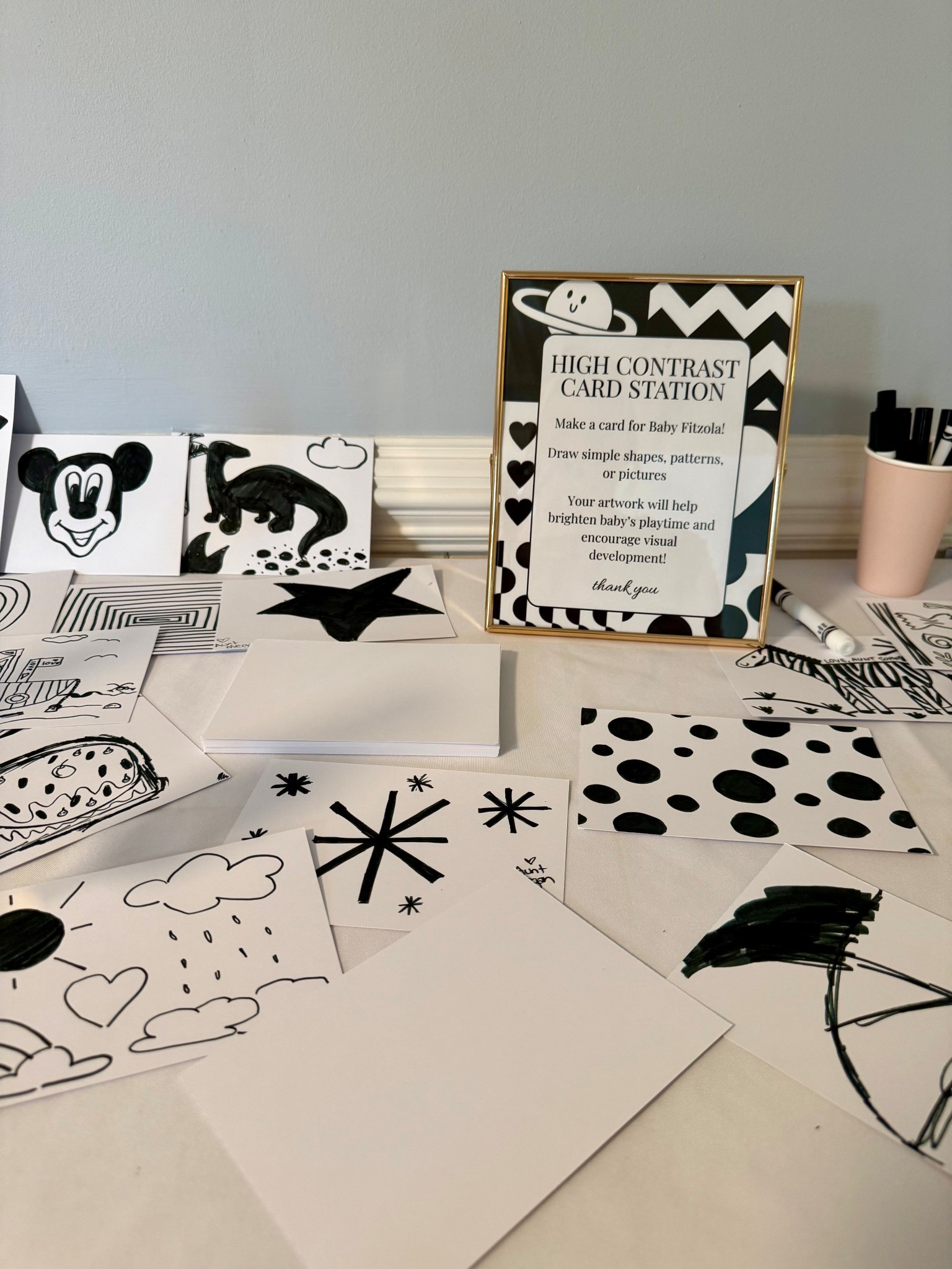 Baby shower activity: high contrast card station #babyshower #babyshoweractivity

#LTKmomlife #LTKBaby #LTKBump