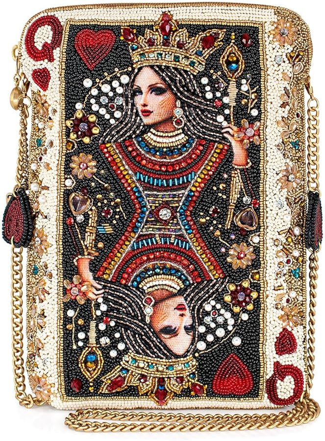 Mary Frances The Queen Beaded Mini Crossbody Bag Novelty Evening Clutch Purse, Multicolor | Amazon (US)