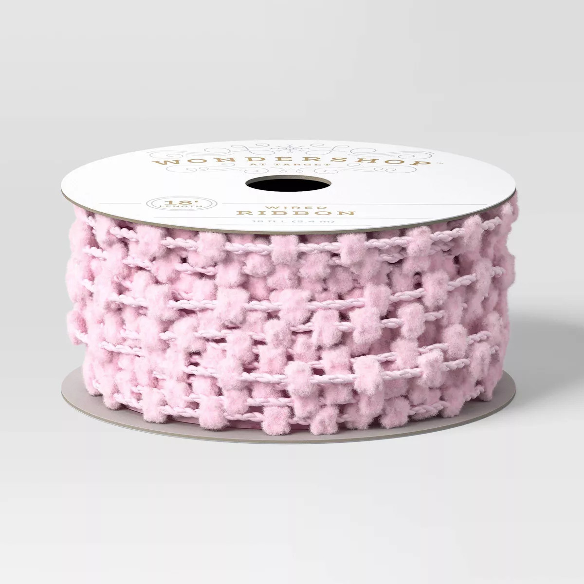 18' Christmas Humble Cheer Premium Ribbon Pink Poms - Wondershop™ | Target