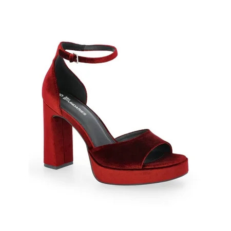 No Boundaries Women's Open Toe Platform Heels | Walmart (US)