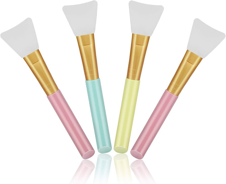 Cuttte 4pcs Silicone Face Mask Applicators, Flexible Facial Mud Mask Applicator Brush, Hairless M... | Amazon (US)