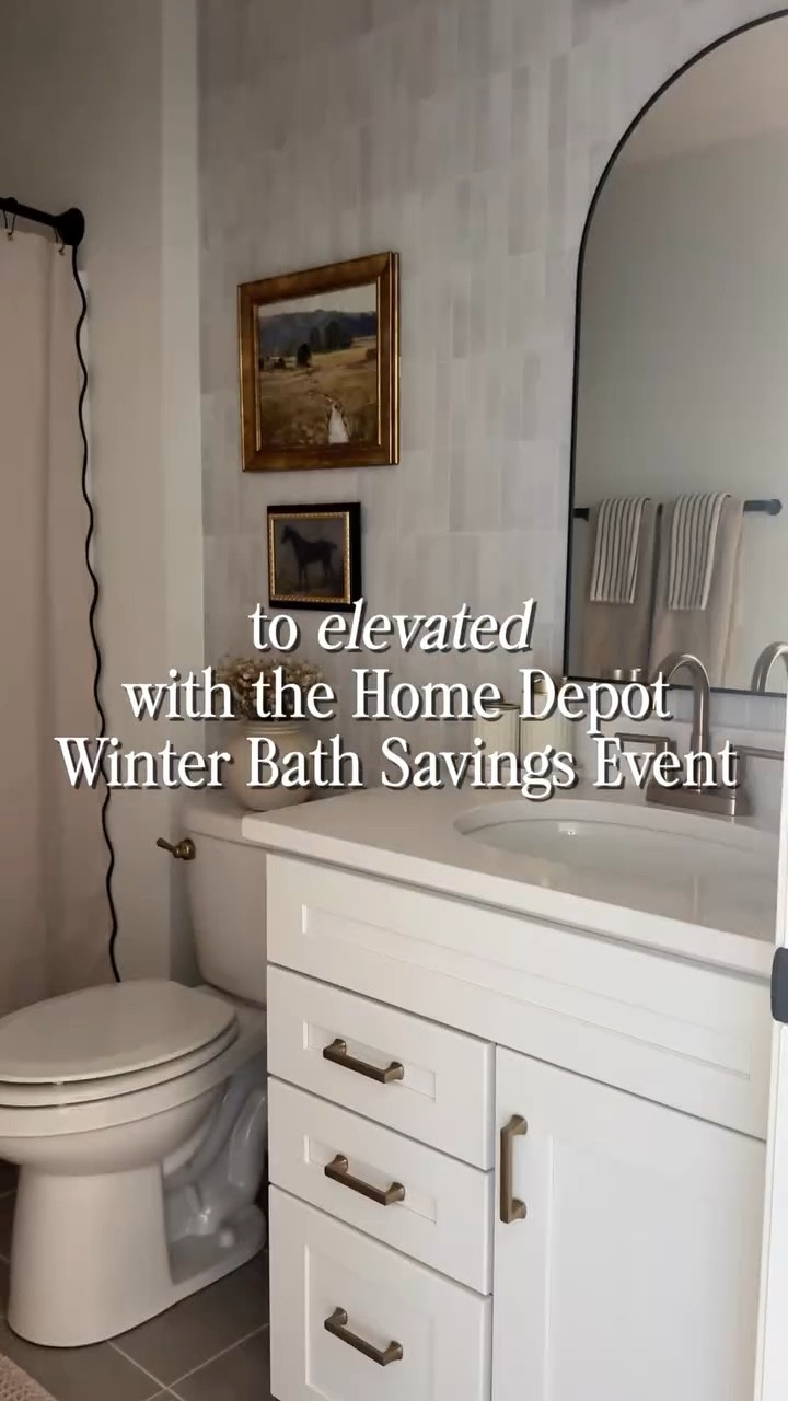 It’s the perfect time to refresh your bathroom 🤍 

I updated this space with a new faucet, hardware, mirror, and peel & stick tile — and it completely changed the look without a full renovation.

From vanities and lighting to smart bath organization, The Home Depot is my go-to for quality upgrades that feel elevated and budget-friendly.

During the Winter Bath Savings Event, you can save on select bath items and finally tackle those updates.

#LTKHome #LTKSaleAlert #LTKSpringSale