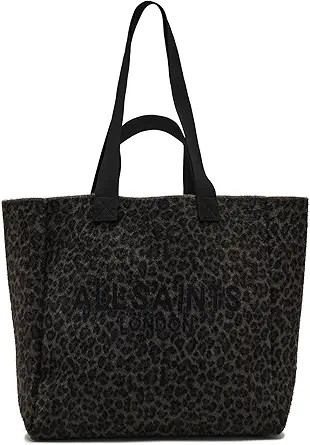 AllSaints Izzy Fzzy Leppo Tote Leopard Brown W344XD One Size | Amazon (US)