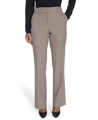 Women's Houndstooth Bootcut Trousers | Macy's