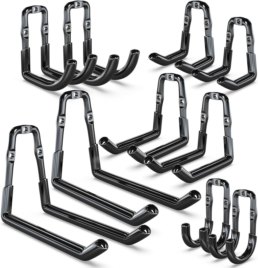 3-H Garage Hooks, Heavy Duty 10 Pack Wall Mount Storage Organizer | Amazon (US)