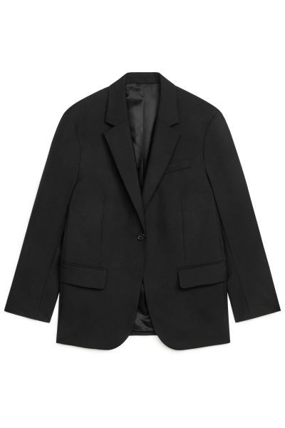 Oversized Wool Hopsack Blazer | H&M (UK, MY, IN, SG, PH, TW, HK)