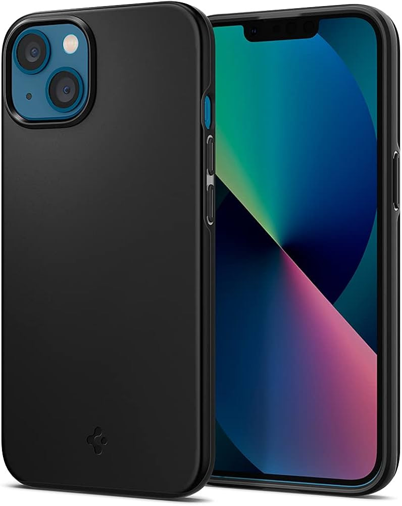 Spigen Thin Fit Designed for iPhone 13 Case (2021) - Black | Amazon (US)