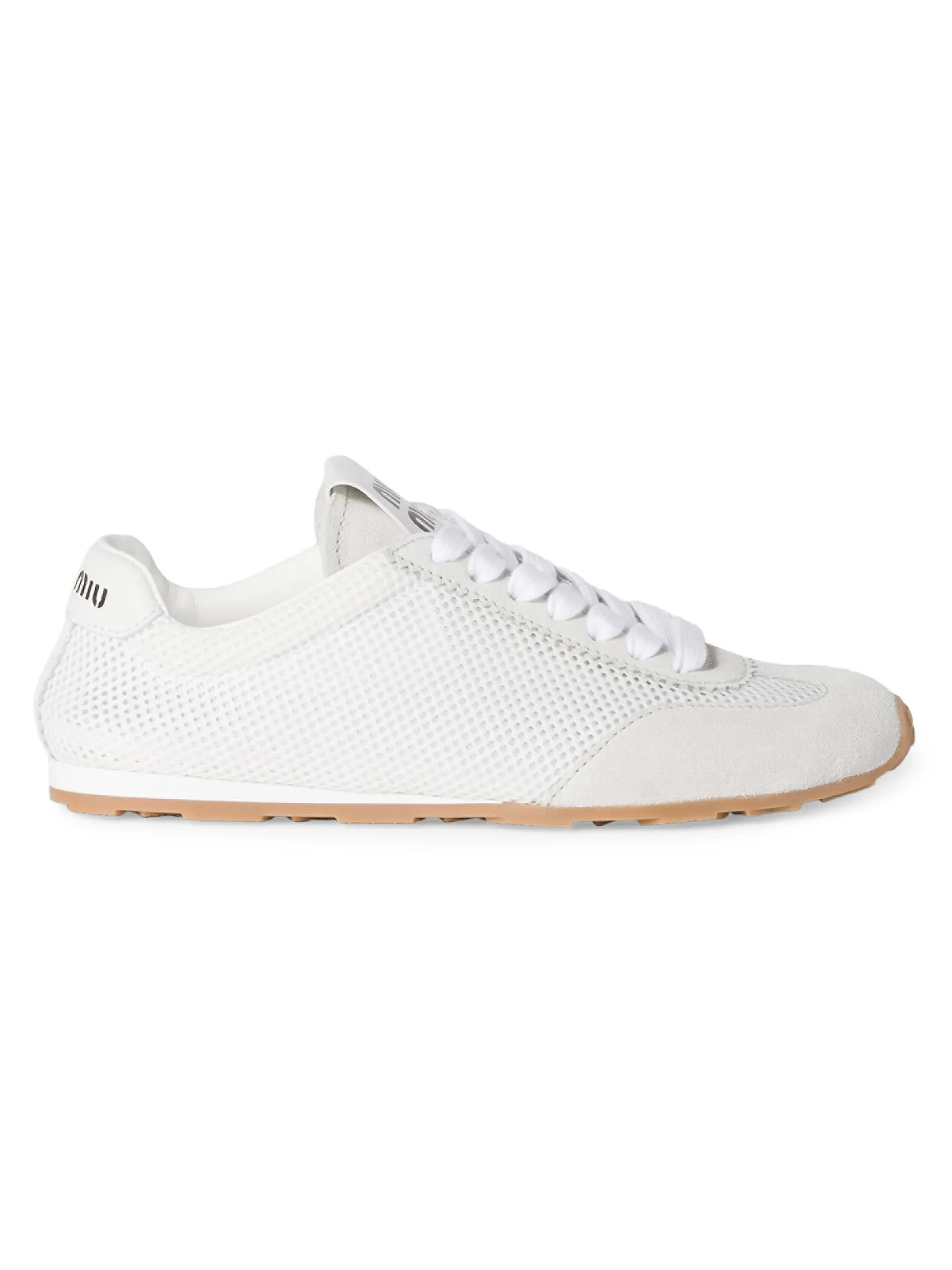 Plume Mesh and Suede Sneakers | Saks Fifth Avenue