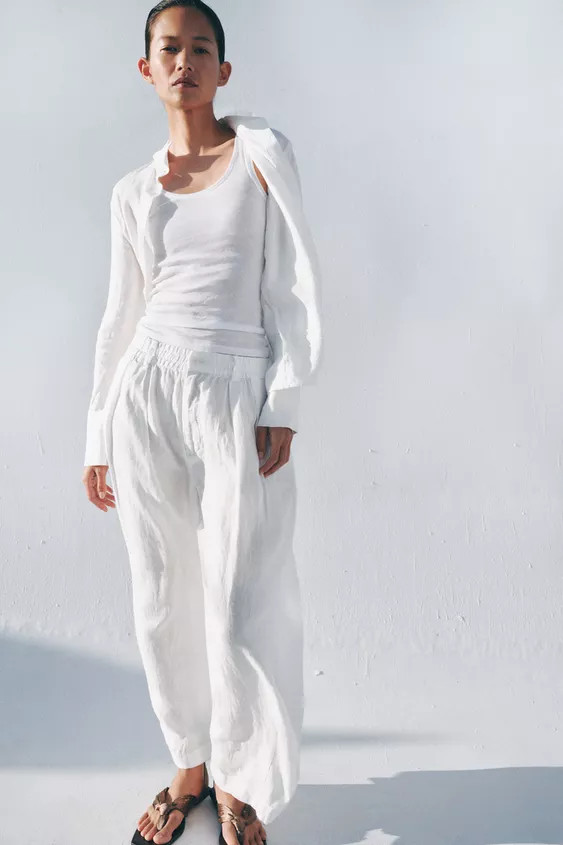 PLEATED LINEN TROUSERS ZW COLLECTION | Zara UK