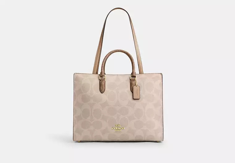 Maggie Tote Bag In Blocked Signature Canvas | Bags | Coach | COACH® | Coach (US)