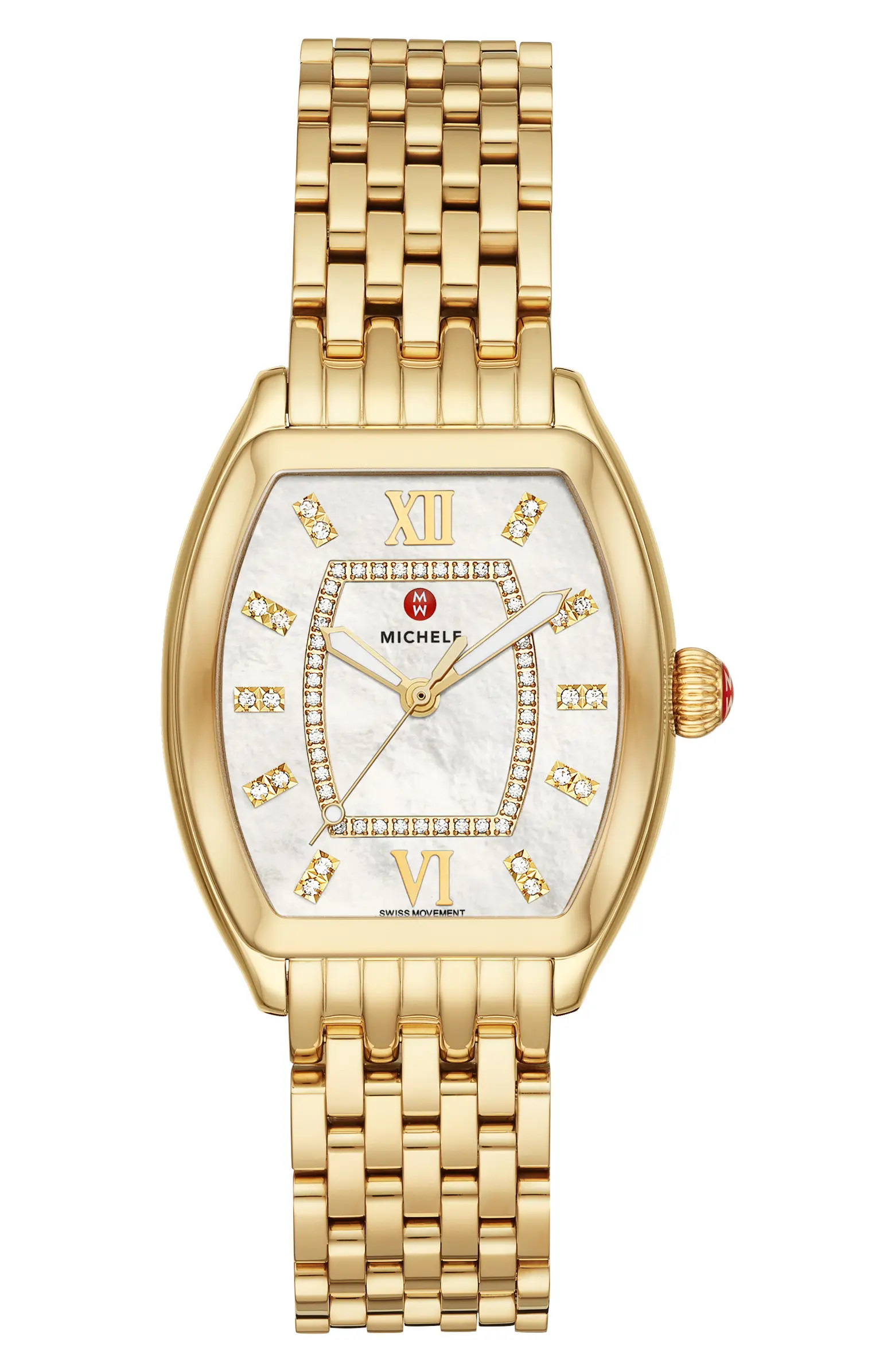 MICHELE Relevé Two-Tone Diamond Dial Watch Head & Interchangeable Bracelet, 31mm x 32mm | Nordst... | Nordstrom Rack