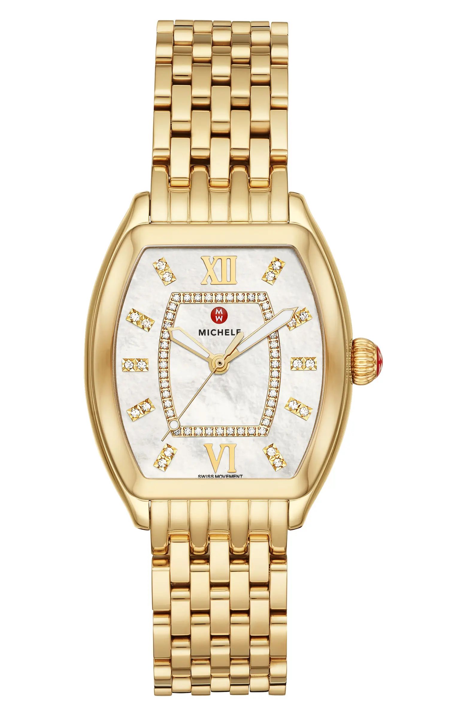 Relevé Two-Tone Diamond Dial Watch Head & Interchangeable Bracelet, 31mm x 32mm | Nordstrom Rack