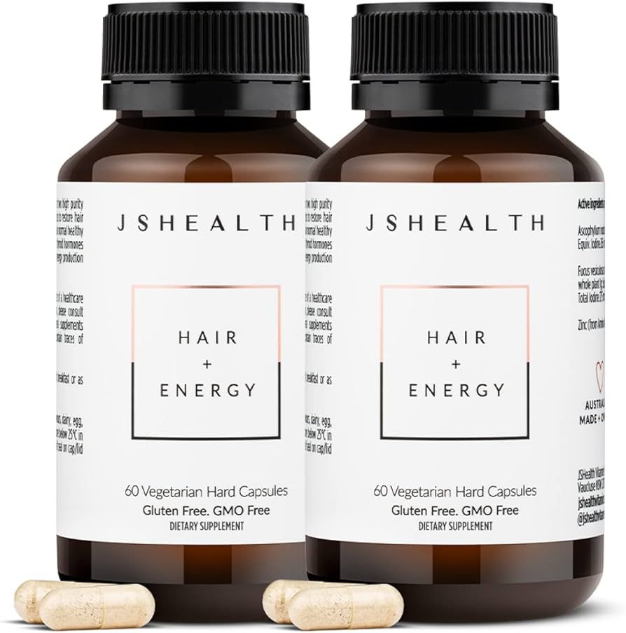 JSHealth Vitamins Hair and Energy Formula Hair Growth Vitamins | Hair Vitamins for Women and Men ... | Amazon (US)