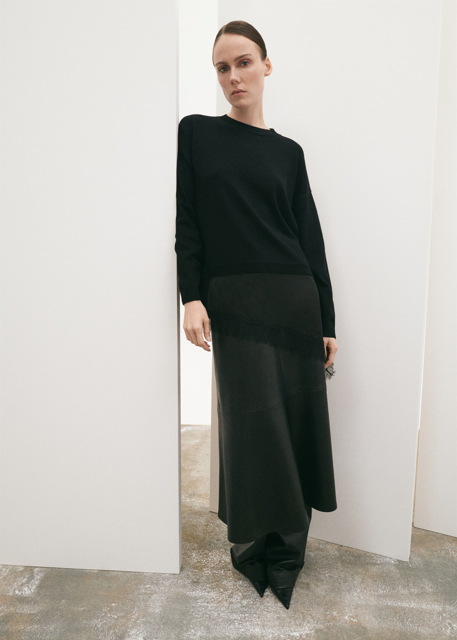 Jumper with lace detail | MANGO (UK)