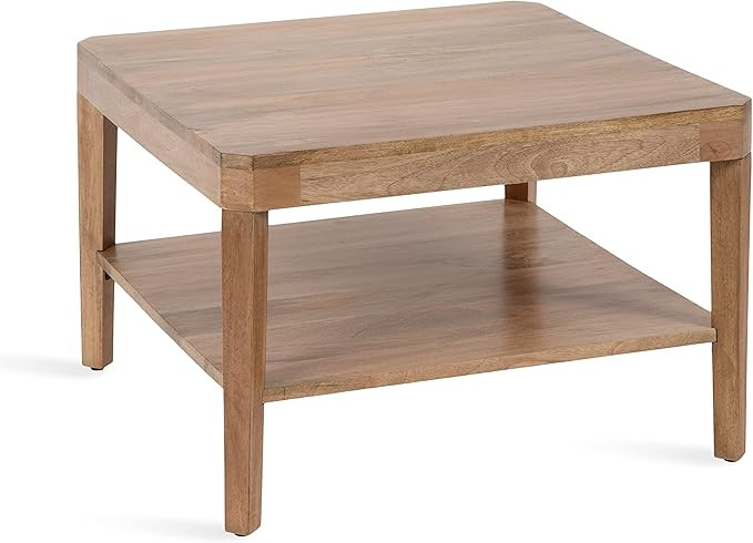 Kate and Laurel Talcott Tiered Square Coffee Table, 26 x 26 x 18, Natural Brown, Transitional Two... | Amazon (US)