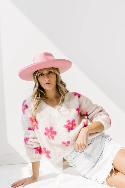Daisy Lane White Sweater | Luca + Grae 