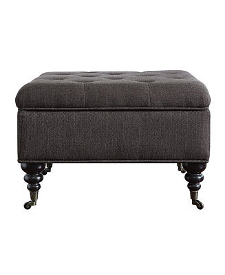 Abbot Square Tufted Ottoman with Storage and Casters | Macy's
