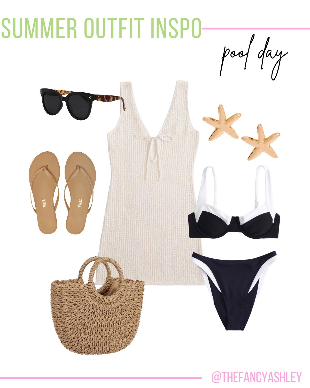 Styled THE cutest pool day look ever with this darling Abercrombie bikini and cover-up—currently 30% off, so run don't walk! Paired it with some fab shades, cute earrings, sandals, and the perfect little bag to stash all my snacks and sunscreen. Summer outfit perfection

#LTKSeasonal #LTKFindsUnder100 #LTKSwim