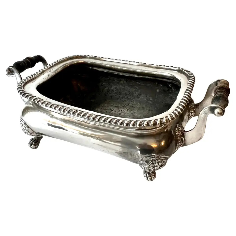 Silver Plate Tureen Base used as Jardiniere, Cachepot or Catch All | 1stDibs