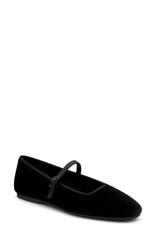 Birdies Hummingbird Mary Jane Flat in Black Velvet at Nordstrom, Size 10 | Nordstrom