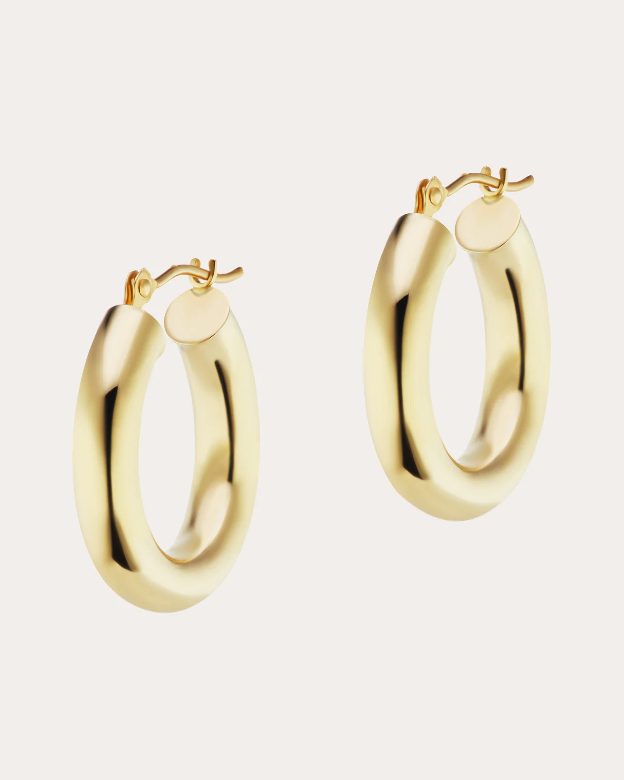 The Gild Women's Small 14K Gold Hoop Earrings in Yellow Gold | Olivela