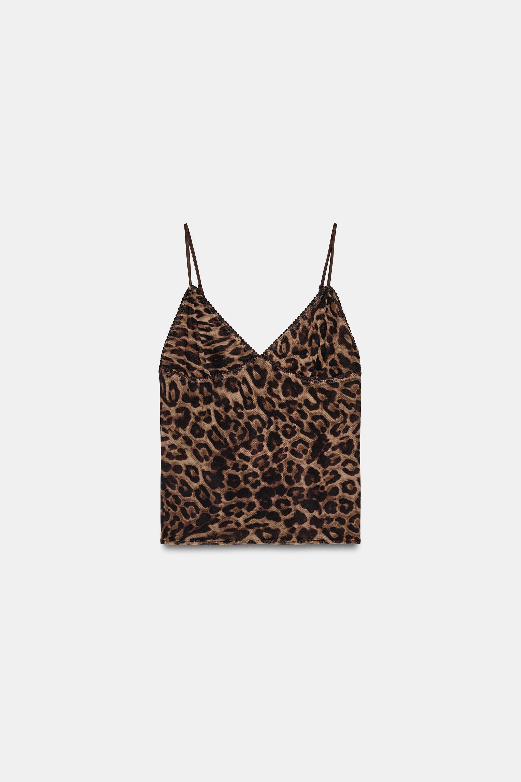 ANIMAL PRINT TULLE TOP | Zara UK