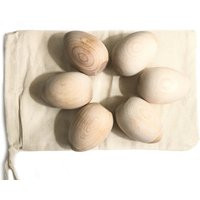 Montessori Toys - Easter Basket Wooden Eggs Paintable Set Of 6 Wood Toy Sensory Play | Etsy (US)