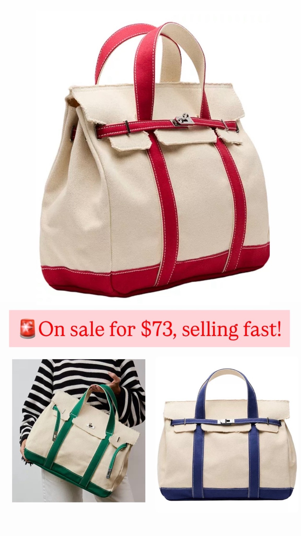 🚨These bags are trending, great for Summer/the pool & beach! 3 colors, all on sale for $73!

#LTKgrwm #LTKSeasonal #LTKSaleAlert