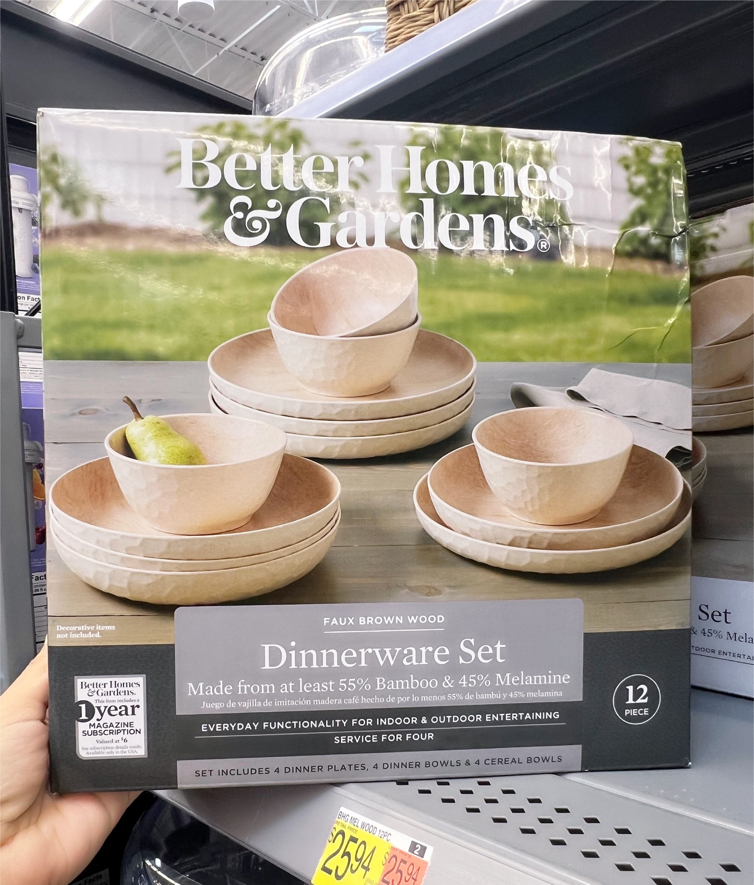 Better Homes & Gardens 12-Piece Bamboo Melamine Dinnerware Set, Faux Brown Wood

Under $25! ✨

#kitchen #neutral #walmart #walmartfinds #walmarthome

#LTKHome