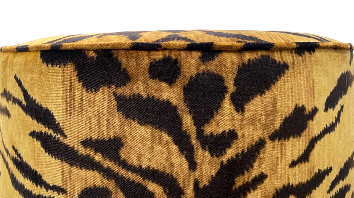 THE TIGHT ROUND OTTOMAN :: BENGAL VELVET // SAND | LITTLE DESIGN COMPANY