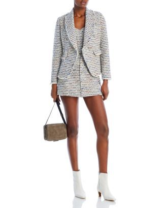 Tweed Double Breasted Blazer, Tweed Bustier Top & Tweed Button Front Mini Skirt - 100% Exclusive | Bloomingdale's (US)