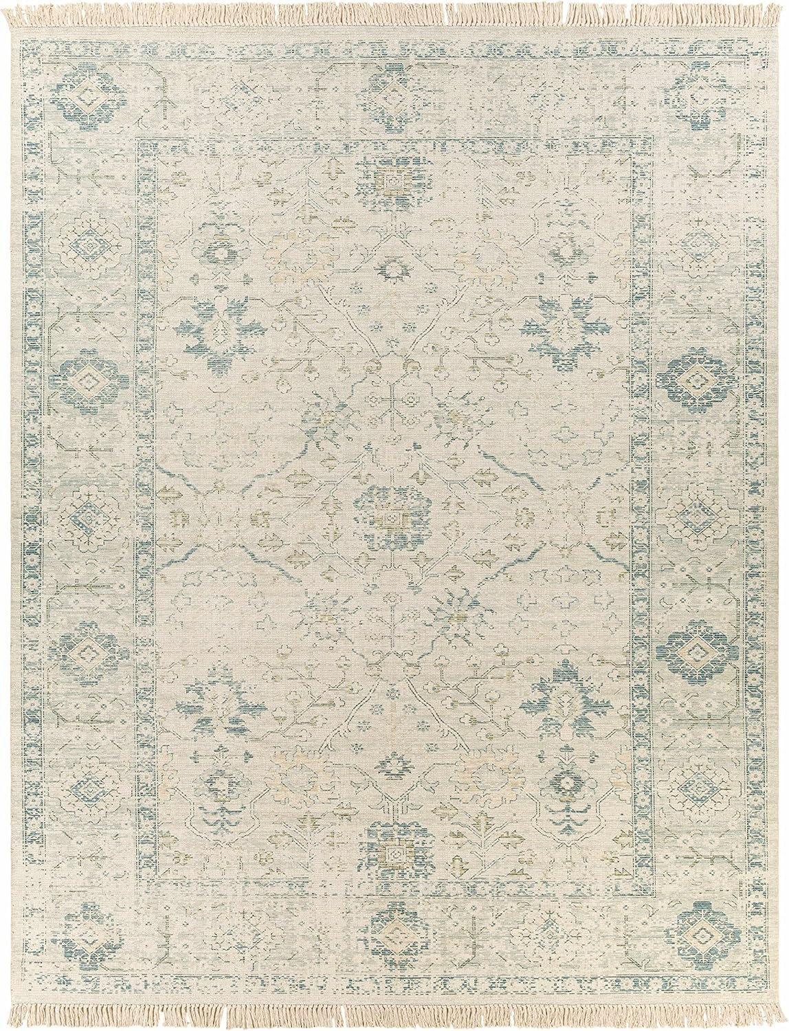 Penkridge Traditional Persian Living Room Bedroom Hand Woven Large Cotton Area Rug - Vintage Hand... | Amazon (US)