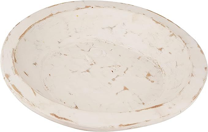 Round Wooden Dough Bowl-Batea-Pure White | Amazon (US)
