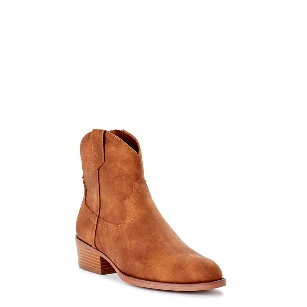 Time and Tru Women's Pull On Western Boot - Walmart.com | Walmart (US)