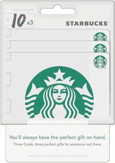 Starbucks - $10 Gift Cards (3-Pack) | Best Buy U.S.