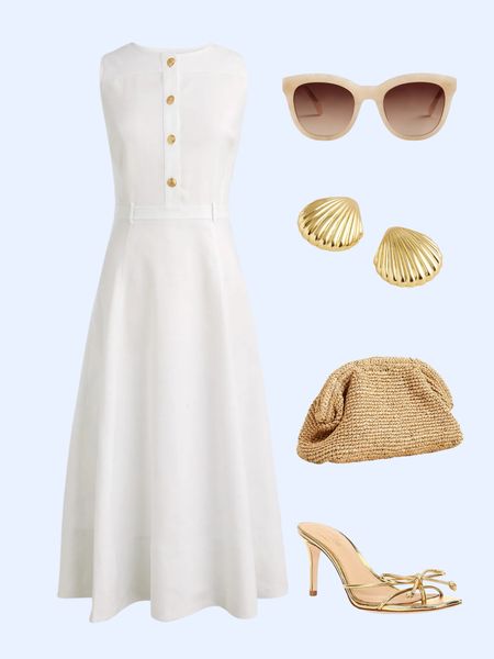 Beautiful white midi dress fur spring and summer 

#LTKsalealert #LTKfindsunder100 #LTKstyletip