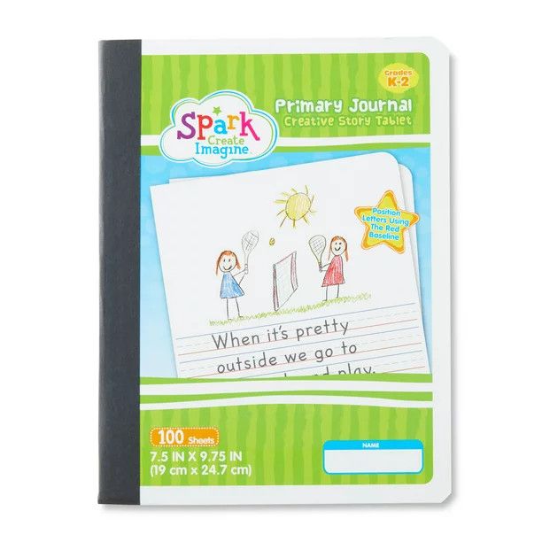 Spark Create Imagine Half Page Ruled Primary Journal, Grades K-2, 100 Pages (09644) | Walmart (US)