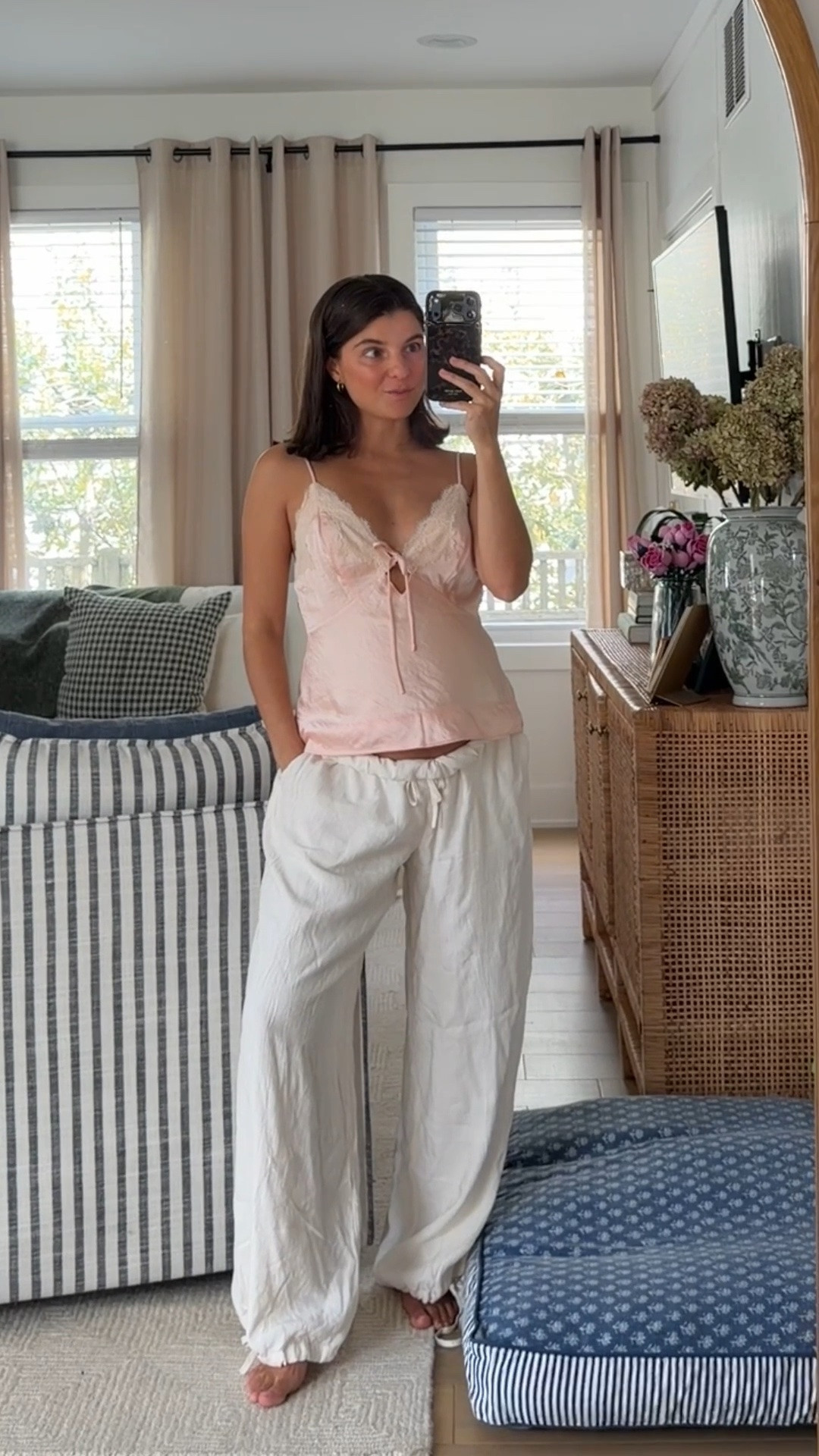 [5/8/26] @abercrombie sale is live! Code SHORTSAF for additional 15% off cart | wearing a medium in this reversible top - comes in 4 other colors and currently on sale for $51. These crinkle pants are so good, currently in size medium/short but should size down to small/short in these. I recommend staying true to size in these pants if you’re pregnant! 

[*Offer valid online only 5/7/2026-5/11/2026 in US/CA. Excludes clearance. Online price reflects discount. Offer valid online only 5/7/2026-5/11/2026 in US/CA. Exclusions apply as indicated. Online price reflects discount. Use code SHORTSAF to get an additional 15% off almost everything in stores and online at checkout from 5/7/26-5/11/26 in US/CA. Exclusions apply. See details online.]

#LTKSaleAlert #LTKBump #LTKPetite