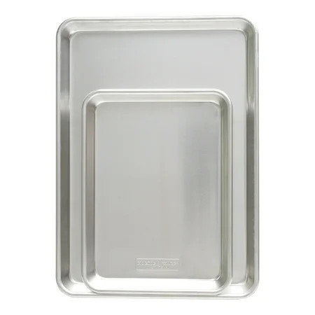Nordic Ware Naturals Aluminum Quarter Sheet & Half Sheet Baking Pan Set, Silver | Walmart (US)
