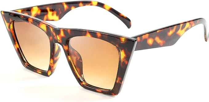 FEISEDY Vintage Square Cat Eye Sunglasses Women Trendy Cateye Sunglasses B2473 | Amazon (US)