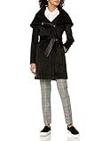 Cole Haan Women's Belted Asymmetrical Wool Coat, black, 12 | Amazon (US)
