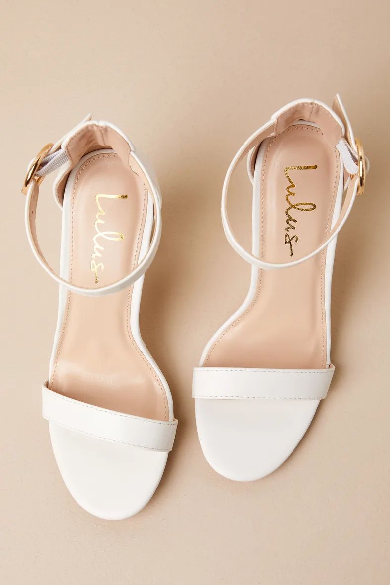 Kamali Off White Ankle Strap Heels | Lulus