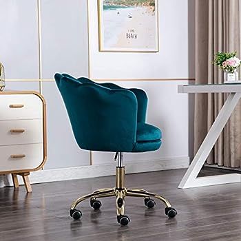 Wahson Home Office Task Chair with Wheels, Velvet Scallop Back Swivel Desk Chair, for Kids, Women... | Amazon (US)