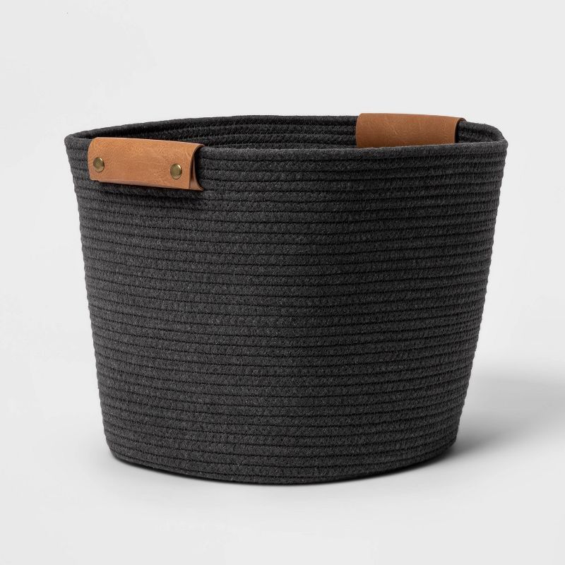 13&#34; Decorative Coiled Rope Basket Gray Charcoal - Brightroom&#8482; | Target