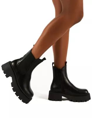 Public Desire Innovator chunky chelsea boots in black | ASOS (Global)