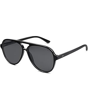 SOJOS Classic Polarized Aviator Sunglasses for Women Men, Retro Trendy Aviators Shades SJ2201 | Amazon (US)