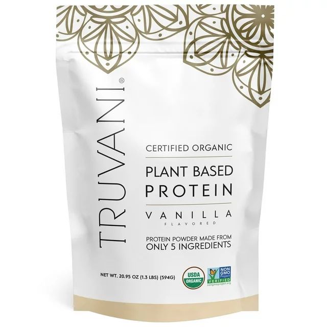Truvani Organic Vegan Protein Powder Vanilla - 20g of Plant Based Protein, Organic Protein Powder... | Walmart (US)