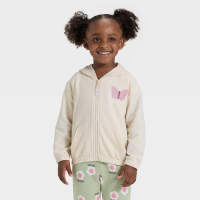 Toddler Girls' Zip-Up French Terry Hoodie - Cat & Jack™ | Target