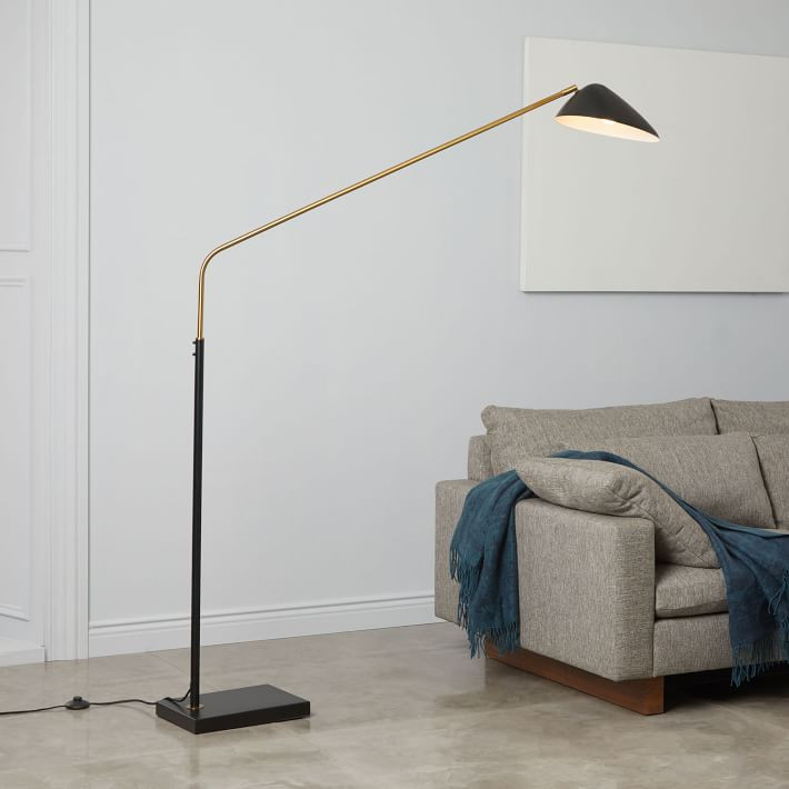Overarching Curvilinear Mid-Century Floor Lamp (72") | West Elm (US)