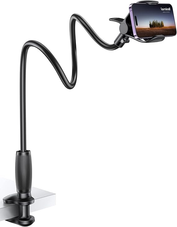 Lamicall Gooseneck Phone Holder for Bed - [Upgraded Stable Clip] for Desk, Headboard, Bed, Bedsid... | Amazon (US)